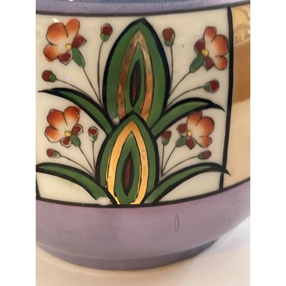 Vintage Lusterware Teapot and Tea Cups Hand Painted in Japan - Picture 7 of 15